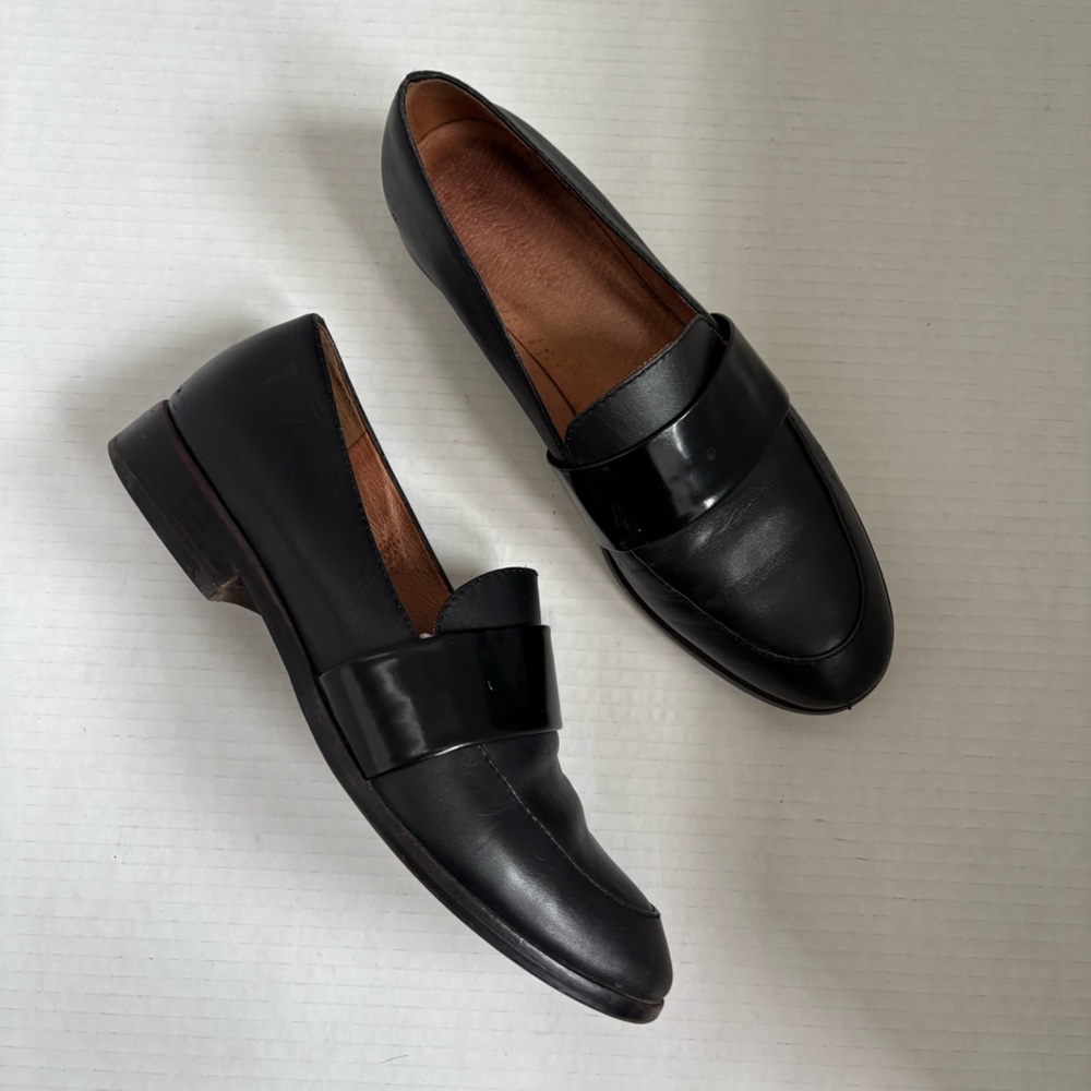 Madewell Elin Black Academia Loafers Size 8.5